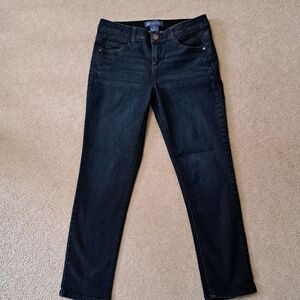 Democracy Jeans Women's 6 Blue Absolution Denim Mid Rise Skinny Ankle